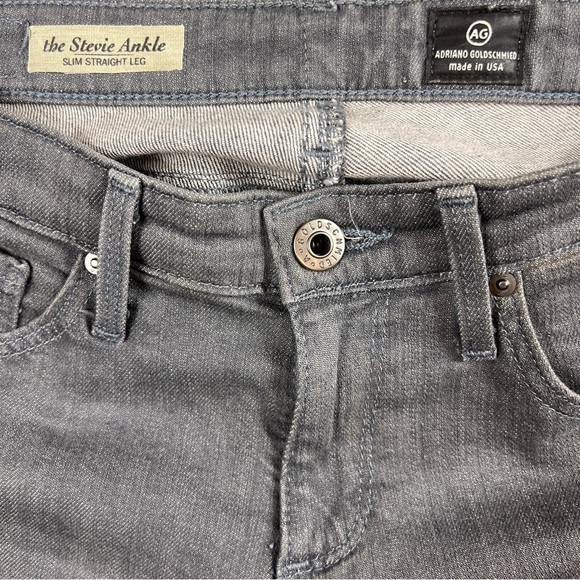 AG Adriano Goldschmied Jeans The Stevie Skinny Ankle Slim Straight Leg Gray 26 - Picture 5 of 10